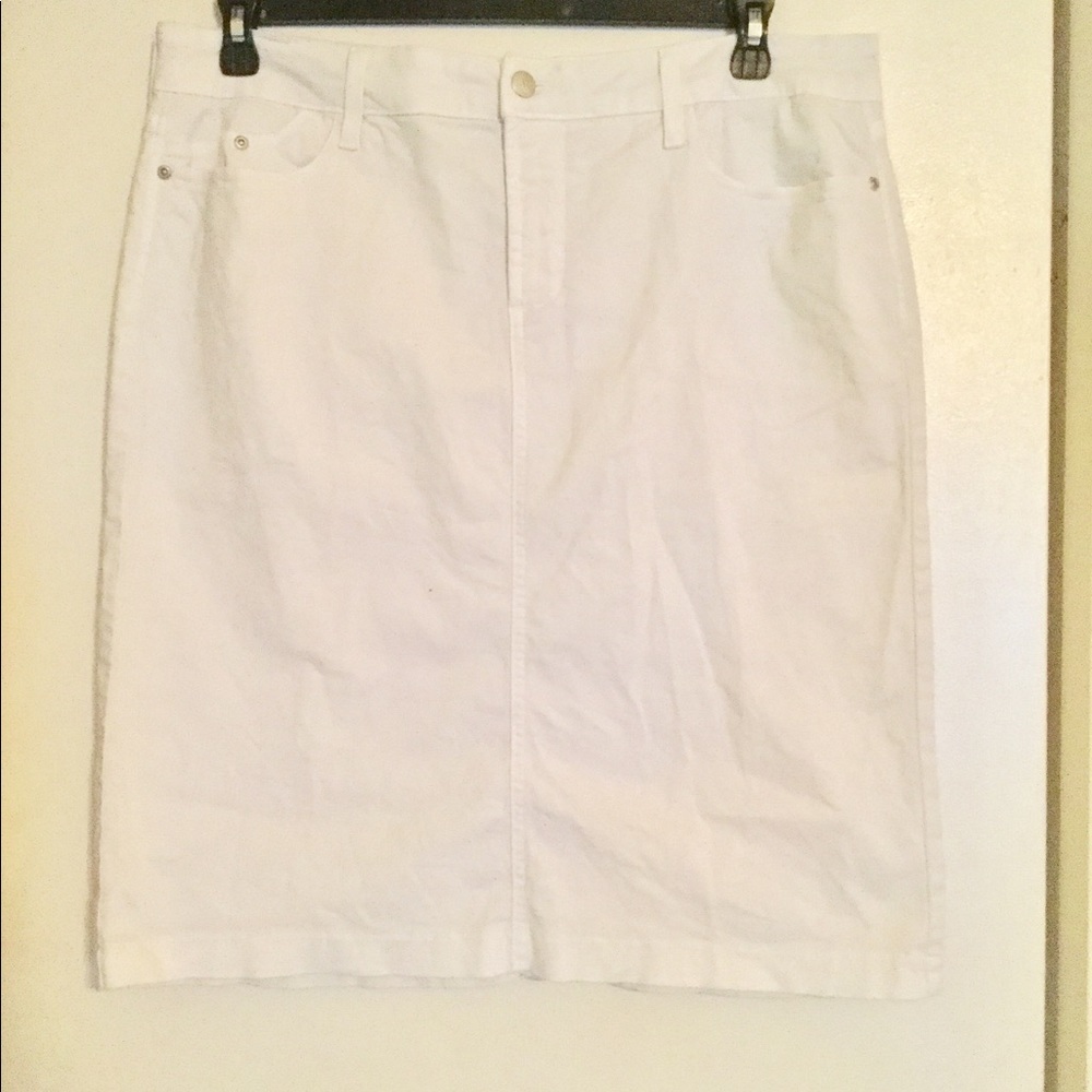 White Denim Skirt Size 14